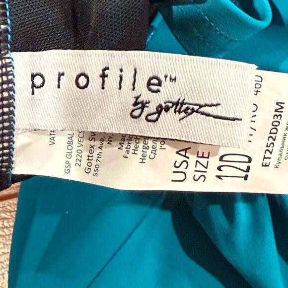 Profile by Gottex Women's Standard Tutti Frutti One Piece Swimsuit, Jade us 12D - Picture 5 of 10